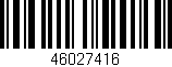 Código de barras (EAN, GTIN, SKU, ISBN): '46027416'