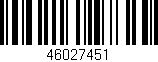 Código de barras (EAN, GTIN, SKU, ISBN): '46027451'