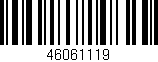 Código de barras (EAN, GTIN, SKU, ISBN): '46061119'