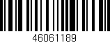 Código de barras (EAN, GTIN, SKU, ISBN): '46061189'