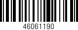Código de barras (EAN, GTIN, SKU, ISBN): '46061190'