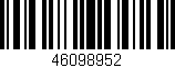 Código de barras (EAN, GTIN, SKU, ISBN): '46098952'