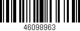 Código de barras (EAN, GTIN, SKU, ISBN): '46098963'