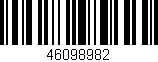 Código de barras (EAN, GTIN, SKU, ISBN): '46098982'