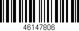 Código de barras (EAN, GTIN, SKU, ISBN): '46147806'