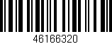 Código de barras (EAN, GTIN, SKU, ISBN): '46166320'
