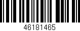 Código de barras (EAN, GTIN, SKU, ISBN): '46181465'