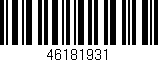 Código de barras (EAN, GTIN, SKU, ISBN): '46181931'