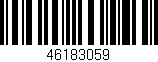 Código de barras (EAN, GTIN, SKU, ISBN): '46183059'