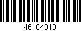Código de barras (EAN, GTIN, SKU, ISBN): '46184313'