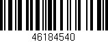 Código de barras (EAN, GTIN, SKU, ISBN): '46184540'