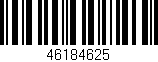 Código de barras (EAN, GTIN, SKU, ISBN): '46184625'
