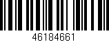 Código de barras (EAN, GTIN, SKU, ISBN): '46184661'