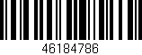 Código de barras (EAN, GTIN, SKU, ISBN): '46184786'