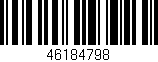 Código de barras (EAN, GTIN, SKU, ISBN): '46184798'