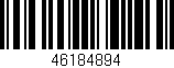 Código de barras (EAN, GTIN, SKU, ISBN): '46184894'