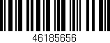 Código de barras (EAN, GTIN, SKU, ISBN): '46185656'