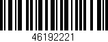 Código de barras (EAN, GTIN, SKU, ISBN): '46192221'