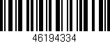 Código de barras (EAN, GTIN, SKU, ISBN): '46194334'