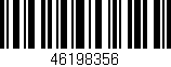 Código de barras (EAN, GTIN, SKU, ISBN): '46198356'