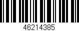 Código de barras (EAN, GTIN, SKU, ISBN): '46214385'