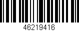 Código de barras (EAN, GTIN, SKU, ISBN): '46219416'