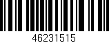 Código de barras (EAN, GTIN, SKU, ISBN): '46231515'