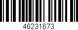 Código de barras (EAN, GTIN, SKU, ISBN): '46231673'