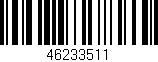 Código de barras (EAN, GTIN, SKU, ISBN): '46233511'
