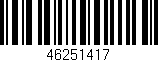 Código de barras (EAN, GTIN, SKU, ISBN): '46251417'