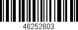 Código de barras (EAN, GTIN, SKU, ISBN): '46252603'