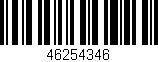 Código de barras (EAN, GTIN, SKU, ISBN): '46254346'