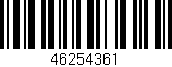 Código de barras (EAN, GTIN, SKU, ISBN): '46254361'