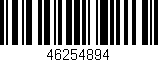 Código de barras (EAN, GTIN, SKU, ISBN): '46254894'
