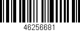 Código de barras (EAN, GTIN, SKU, ISBN): '46256681'