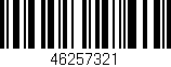 Código de barras (EAN, GTIN, SKU, ISBN): '46257321'