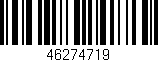Código de barras (EAN, GTIN, SKU, ISBN): '46274719'