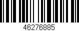 Código de barras (EAN, GTIN, SKU, ISBN): '46276885'