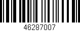 Código de barras (EAN, GTIN, SKU, ISBN): '46287007'