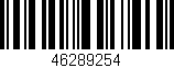 Código de barras (EAN, GTIN, SKU, ISBN): '46289254'