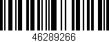 Código de barras (EAN, GTIN, SKU, ISBN): '46289266'