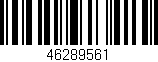 Código de barras (EAN, GTIN, SKU, ISBN): '46289561'