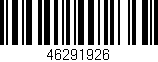 Código de barras (EAN, GTIN, SKU, ISBN): '46291926'