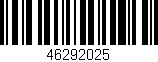 Código de barras (EAN, GTIN, SKU, ISBN): '46292025'