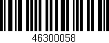 Código de barras (EAN, GTIN, SKU, ISBN): '46300058'