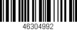 Código de barras (EAN, GTIN, SKU, ISBN): '46304992'