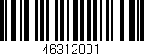 Código de barras (EAN, GTIN, SKU, ISBN): '46312001'