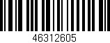 Código de barras (EAN, GTIN, SKU, ISBN): '46312605'