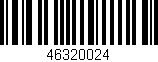 Código de barras (EAN, GTIN, SKU, ISBN): '46320024'