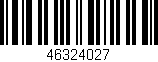 Código de barras (EAN, GTIN, SKU, ISBN): '46324027'